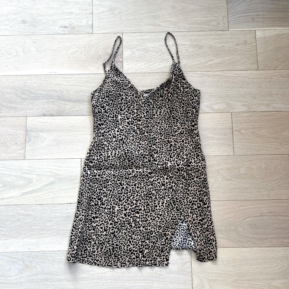 Reformation Leopard Mini Dress